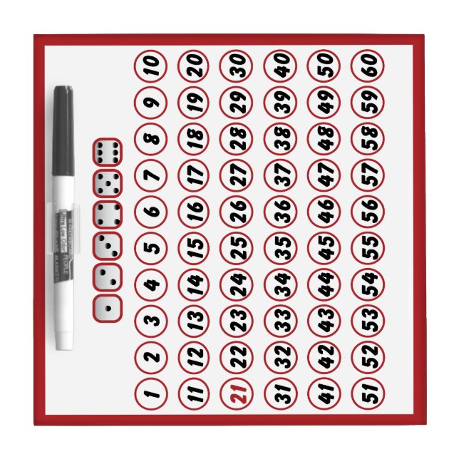 Bunco Score Board - Red (Front)