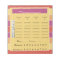bunco score pad - colorful stripes
