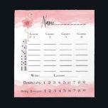 Bunco Score Pad - Pink Flamingo Tropical Fun<br><div class="desc">This  pretty tropical pink flamingo Bunco score pad is sure to be a hit at your next girls night out Bunco or Bunko game night. Pretty,  chic and stylish pink flamingo all dressed up with a pink hibiscus flower.</div>