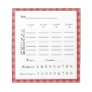 bunco score pad -  red gingham western country