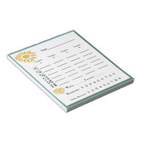 bunco score pad - sunflowers