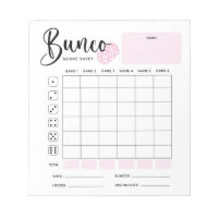 Bunco Score Sheet Pad