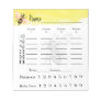 Bunco Score Sheets Bee Notepad