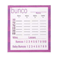Bunco Score Sheets Purple Pink Modern