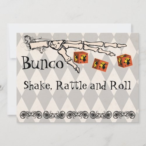 Bunco _ Skeleton Hand Invitation
