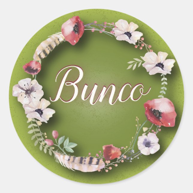 Bunco Sticker - Boho or Bohemian (Front)