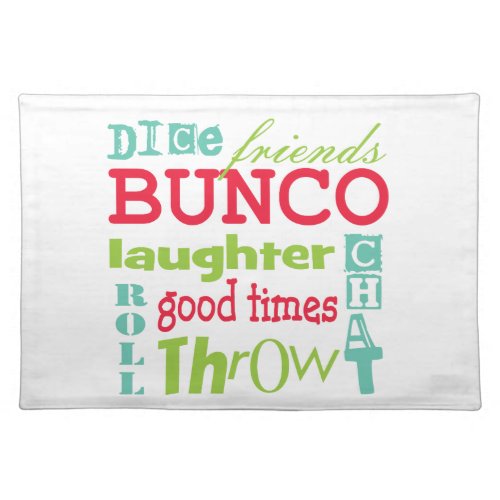 Bunco Subway Art Design By Artinspired Cloth Placemat