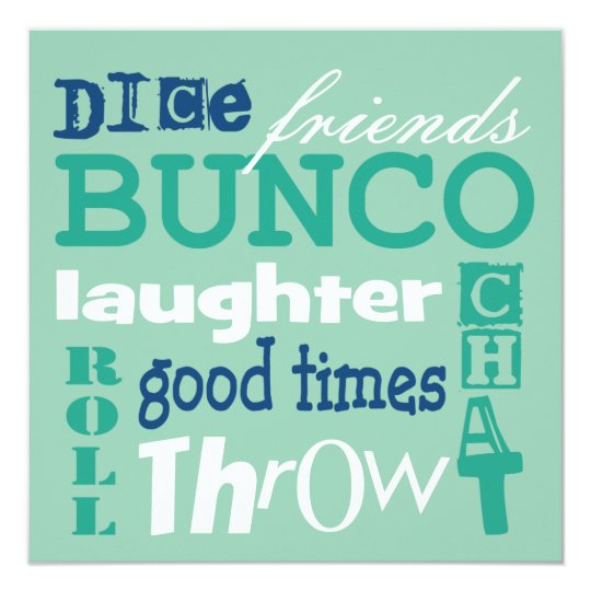 Bunco Subway Art Invitation By Artinspired