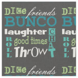 Bunco Subway Art Novelty Blue Green Pattern Fabric