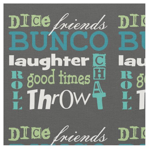 Bunco Subway Art Novelty Blue Green Pattern Fabric