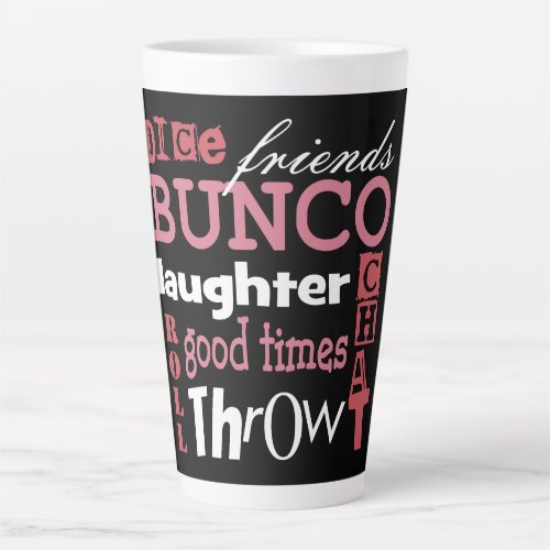 Bunco Subway Art Pink Black Friendship Latte Mug