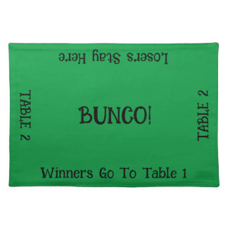 Bunco Table 2  Cloth Placemat