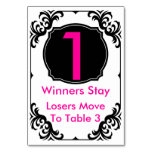 Bunco Table Card pink and black -#1