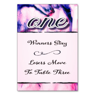 Bunco Table Card Watercolor One