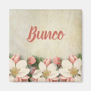 Bunco Vintage Flower Elegant Pretty Garden Magnet