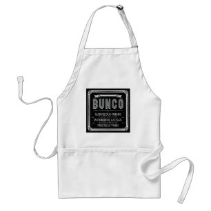 Bunco Vintage Typography Adult Apron
