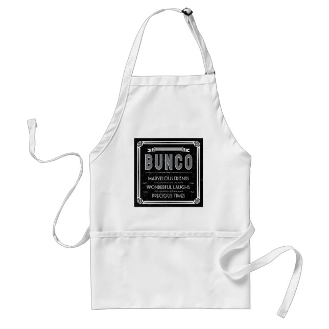 Bunco Vintage Typography Adult Apron (Front)