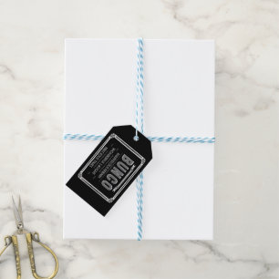 Bunco Vintage Typography Gift Tags
