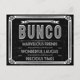 Bunco Vintage Typography Invite