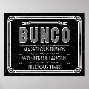 Bunco Vintage Typography Poster
