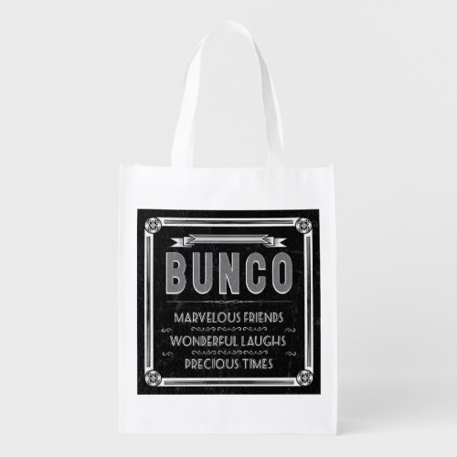 Bunco Vintage Typography Reusable Grocery Bag