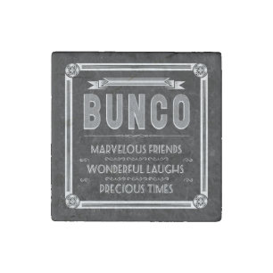 Bunco Vintage Typography Stone Magnet