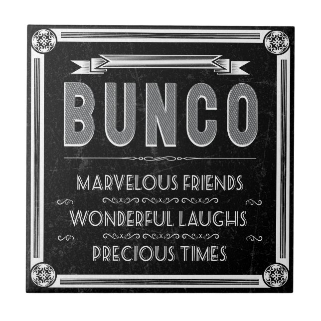 Bunco Vintage Typography Tile (Front)