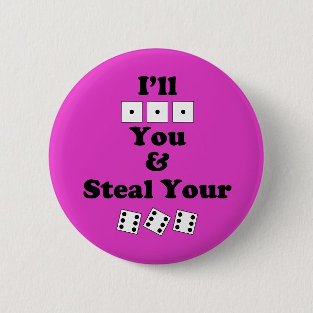 Bunco Warning Pinback Button (Front)
