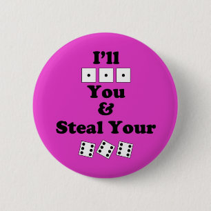 Bunco Warning Pinback Button