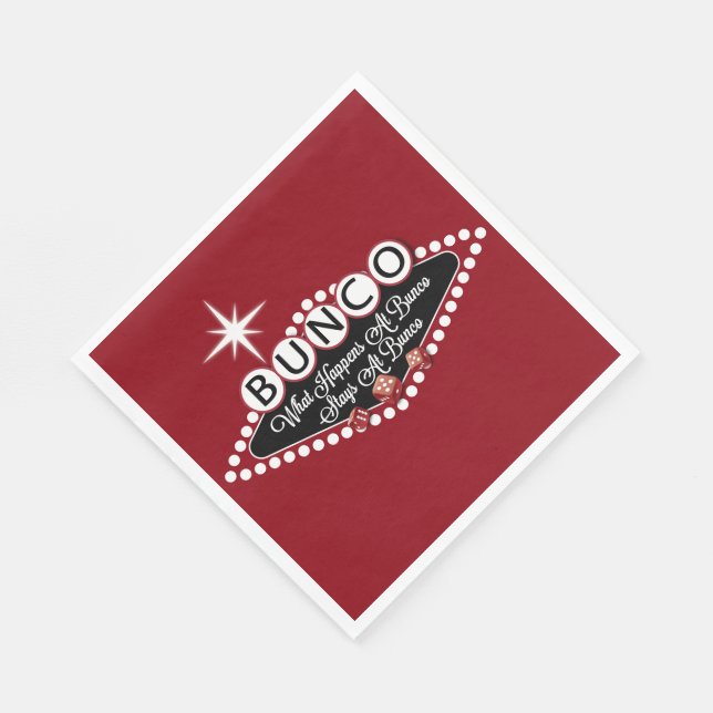 Bunco - What Happen At Bunco Paper Napkins (Corner)