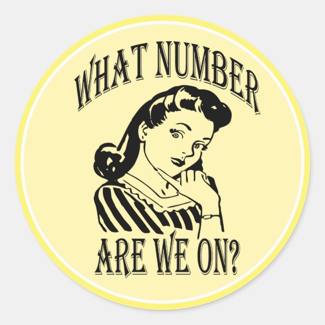 Bunco What Number Are We On #2 Classic Round Sticker (Front)