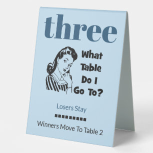 Bunco What Table Do I Go To Table Three Number Tent