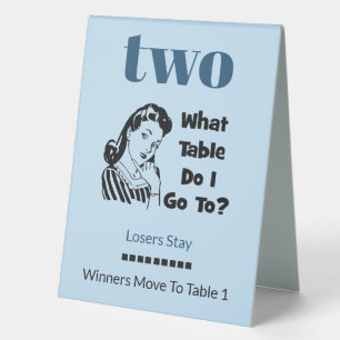 Bunco What Table Do I Go To Table Two Number Tent
