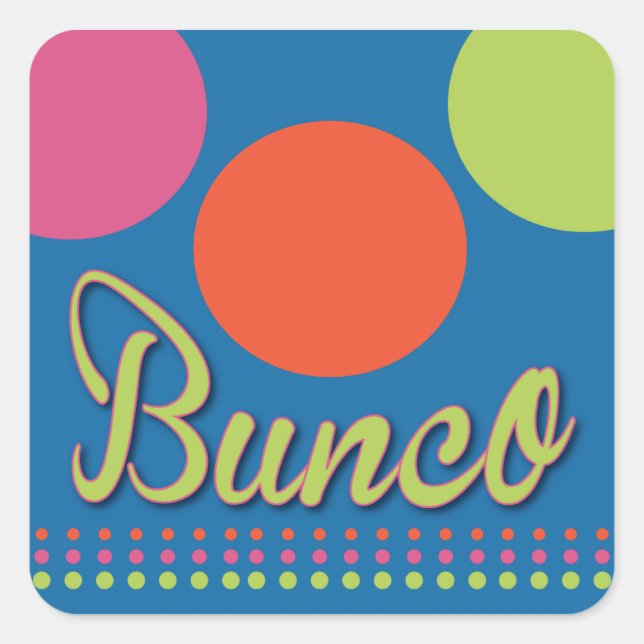 Bunco With Dots Sticker (Front)