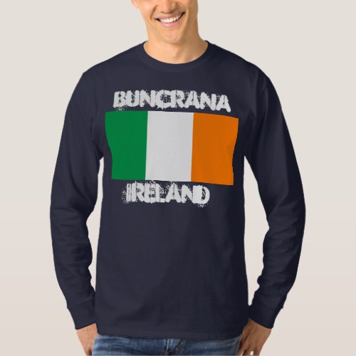 Buncrana Ireland with Irish flag T_Shirt