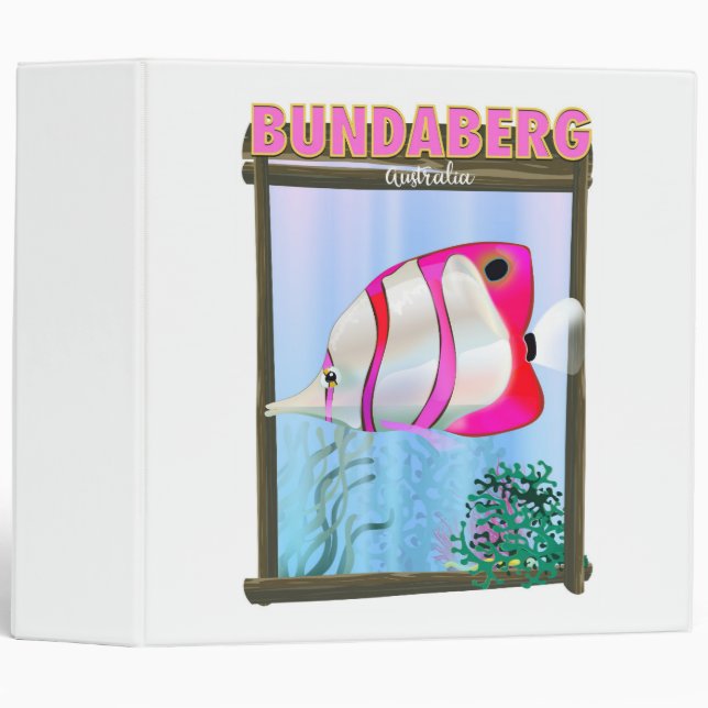 Bundaberg Australia travel poster 3 Ring Binder (Front/Spine)