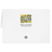 Bunderful World Beach Bunnies Cartoon Card (Back Horizontal)