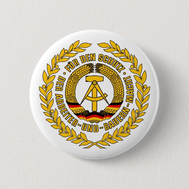 Bundesrepublik Deutschland / East Germany Crest Pinback Button (Front)