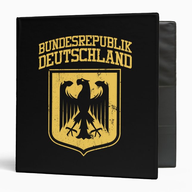 Bundesrepublik Deutschland / German Eagle 3 Ring Binder (Front/Inside)