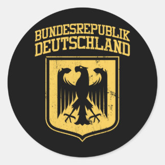 Bundesrepublik Deutschland / German Eagle Classic Round Sticker