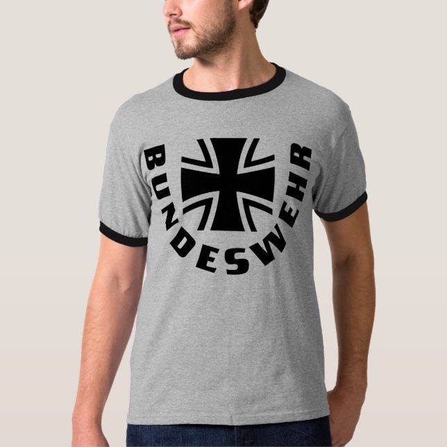 Bundeswehr Kreuz Schwarz Black Cross T-shirt (Front)