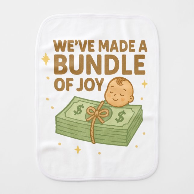 Bundle of Joy Baby Burp Cloth (Front)