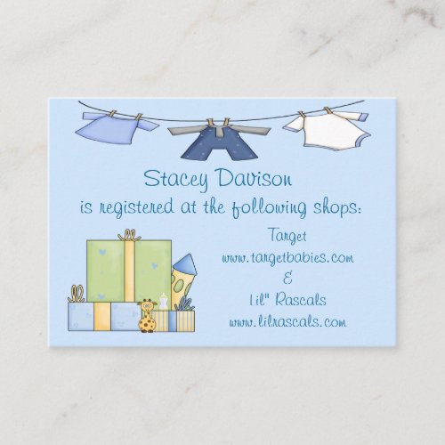 Bundle Of Joy Baby Registry Cards Business Cards