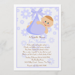 Bundle of Joy (Bl) Sprinkle Baby Shower Invitation