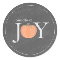 Bundle of Joy Chalkboard Pumpkin Fall Baby Sticker