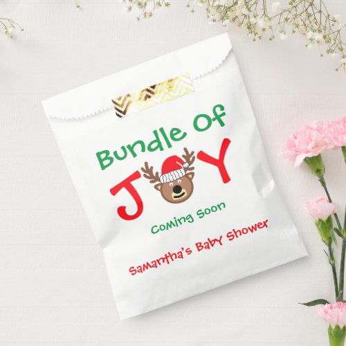 Bundle of Joy Christmas Baby Shower Favor Bag