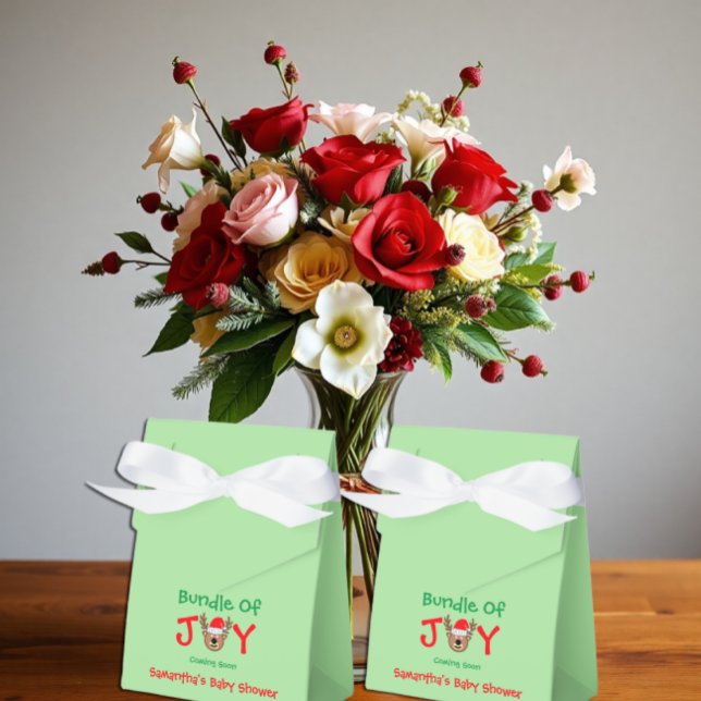 Bundle of Joy Christmas Baby Shower Favor Boxes (Creator Uploaded)