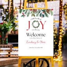 Bundle of JOY Christmas Baby Shower Poster