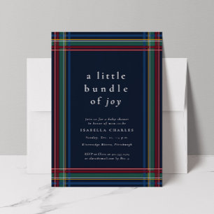 Bundle of joy classic Christmas baby shower Invitation