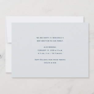 bundle of joy holiday birth announcement card